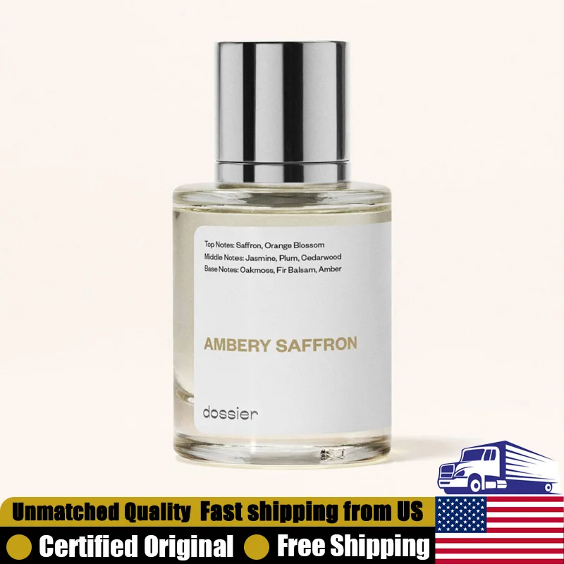 

Dossier Ambery Saffron Eau de Parfum 1.7 Oz Lasting Oriental Pheromones Cologne Inspired by Baccarat Rouge 540 for Women & Men