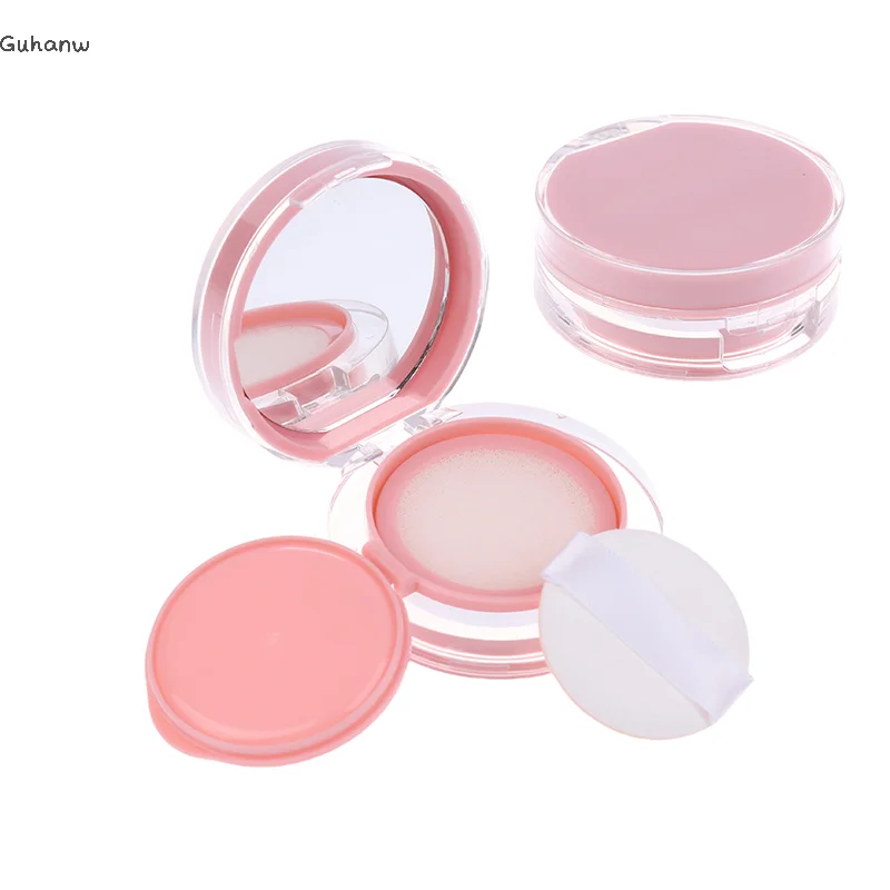 Pink Mini Air Cushion Foundation DIY Box Empty Puff Box With Mirror For BB Cream Cosmetic Container Makeup Case Skin Care