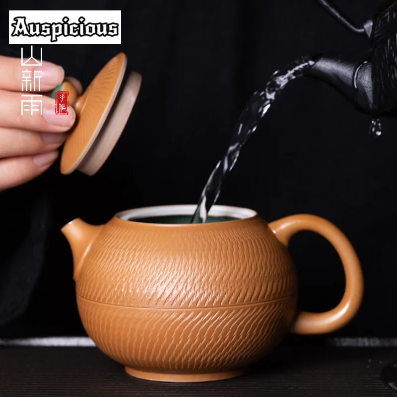 200ml High Grade Longquan Celadon Teapot Fully Handmade Jumping Knife Xishi Pot Chinese Tea Brewing Kettle Kung Fu Teaset Gifts