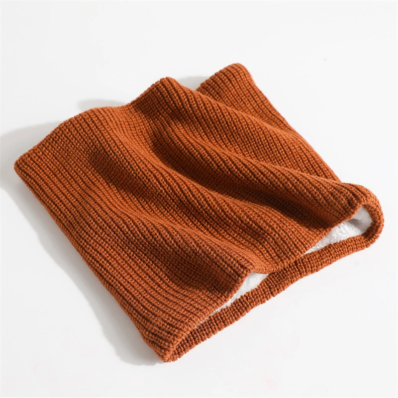 أزياء المرأة وشاح محبوك الصلبة الكشمير مثل الشتاء سنود الأوشحة سيدة الدافئة سميكة للجنسين الرجال وشاح للرقبة حلقة منديل #3