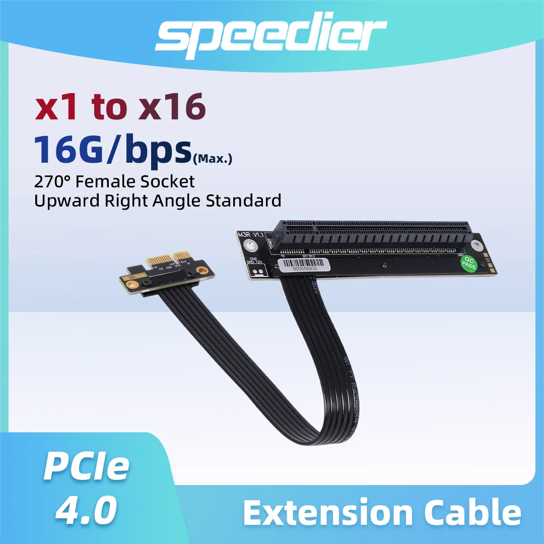 ADT-Link New Graphics Card Extension Cable  PCIe 4.0 X16 To X1 Gen4 16G/bps A Card N Card for RTX3090 RX6800xt GPU Full Speed