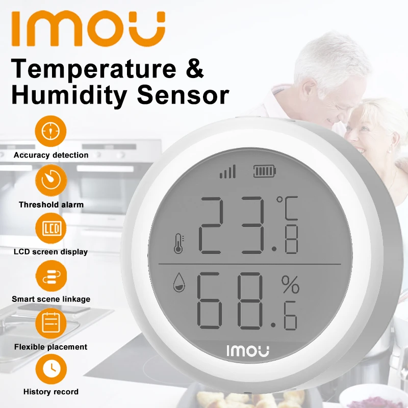 Imou ZTM1 WiFi czujnik temperatury bezprzewodowy czujnik wilgotności termometr pokojowy higrometr inteligentne bezpieczeństwo kryty do domu dziecka