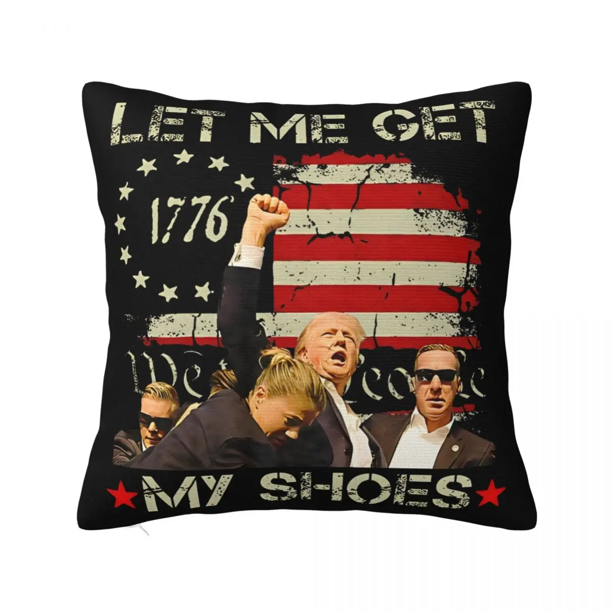 Fight Fight Fight Trump Pillowcase Soft Polyester Cushion Cover Decor MAGA USA Throw Pillow Case Cover Bedroom Square 45X45cm