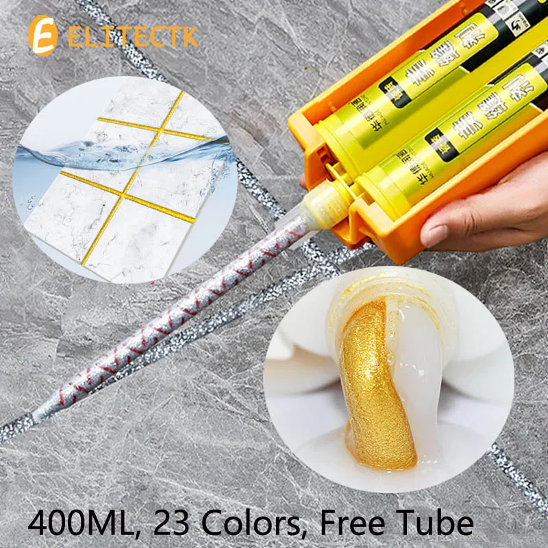 400ML Double tube two component ceramic flexible epoxy tile grout for seam filling and joint adhesive