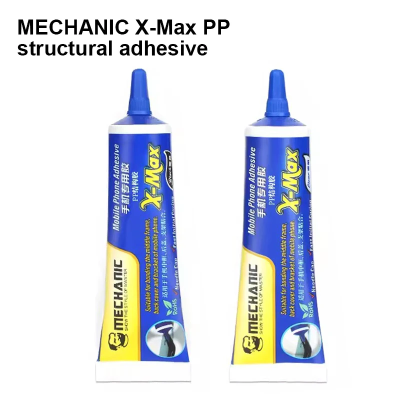 

MECHANIC X-MAX PP Structural Adhesive Glue For Phone Screen Middle Frame Rear Cover Repair Transparent Black Bonding Adhesive