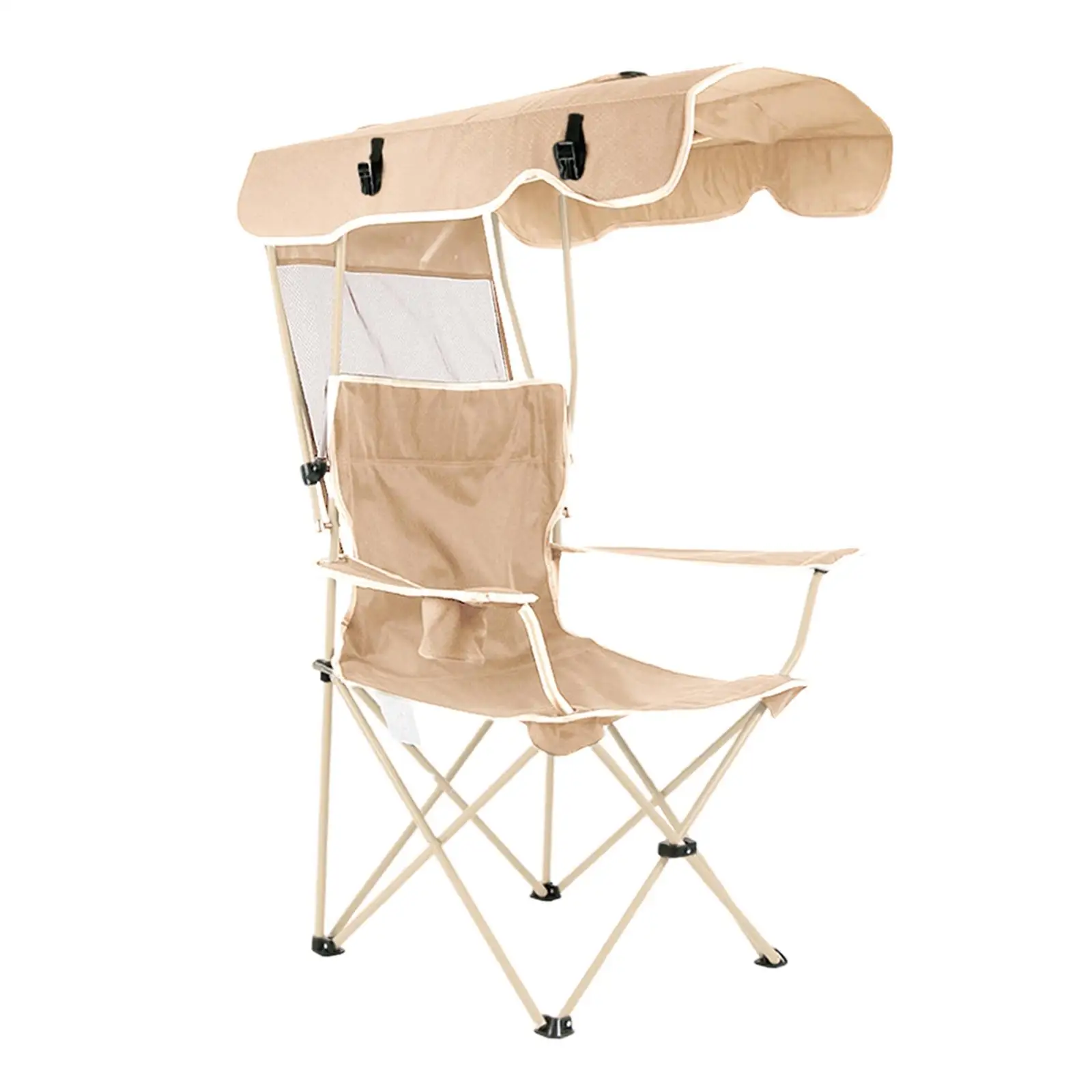 

Folding Camping Chair Fishing Chair with Canopy Foldable Camp Chair Beach Chair for Park Barbecue Hiking Garden Backyard