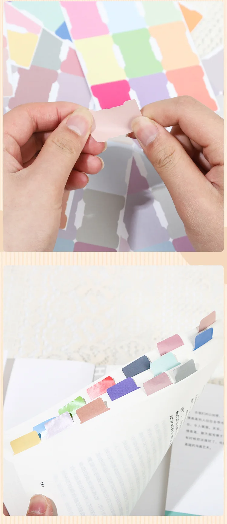 

40 Sheets Writable Index Labels Blank Sticker Tabs for Books Documents File Supplies Highlighter Annotations