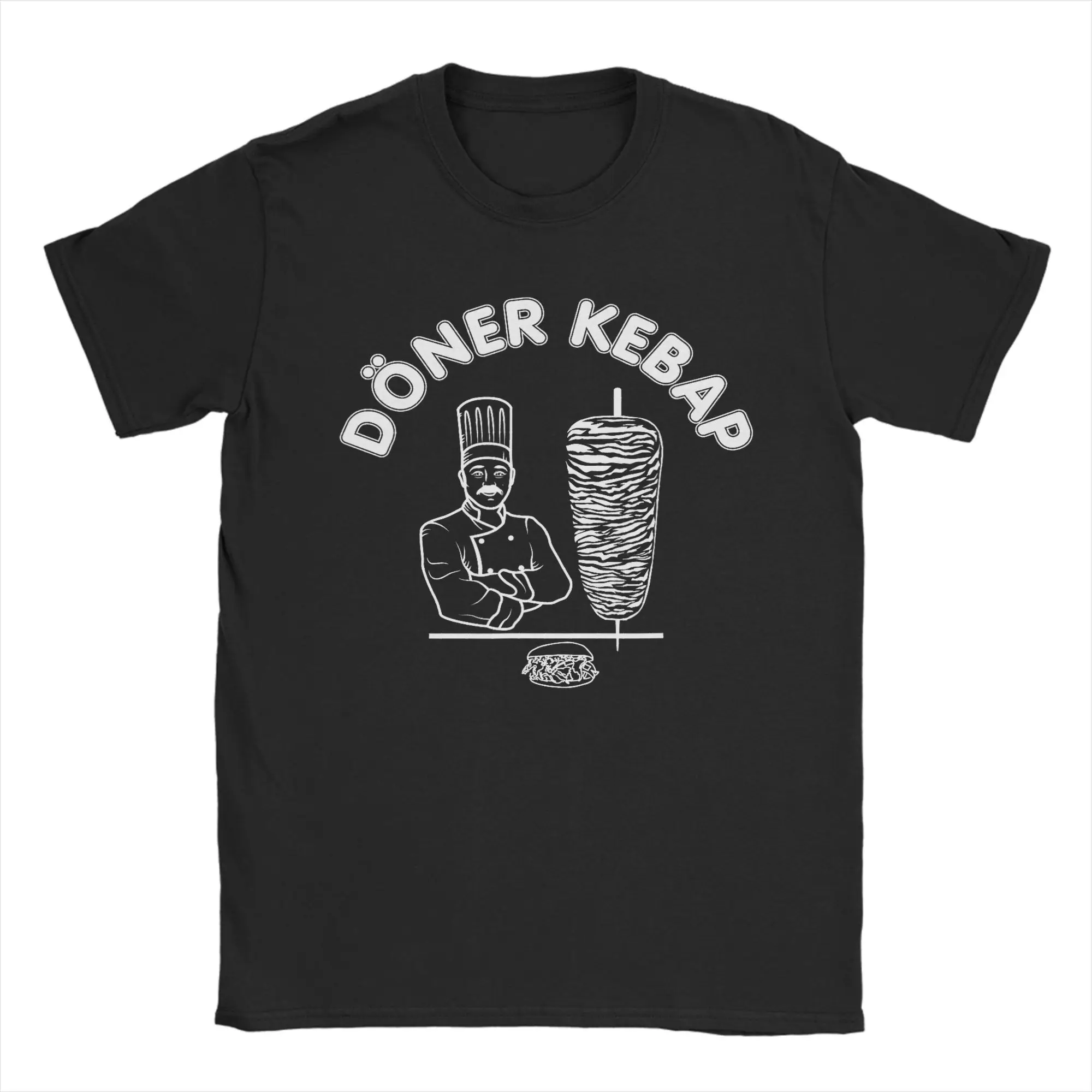 Camiseta Döner Kebap Kebab Cook & Kebab Skewer para hombre, camisetas Y2K, camisetas de moda con cuello redondo para verano, camisetas oversize al por mayor