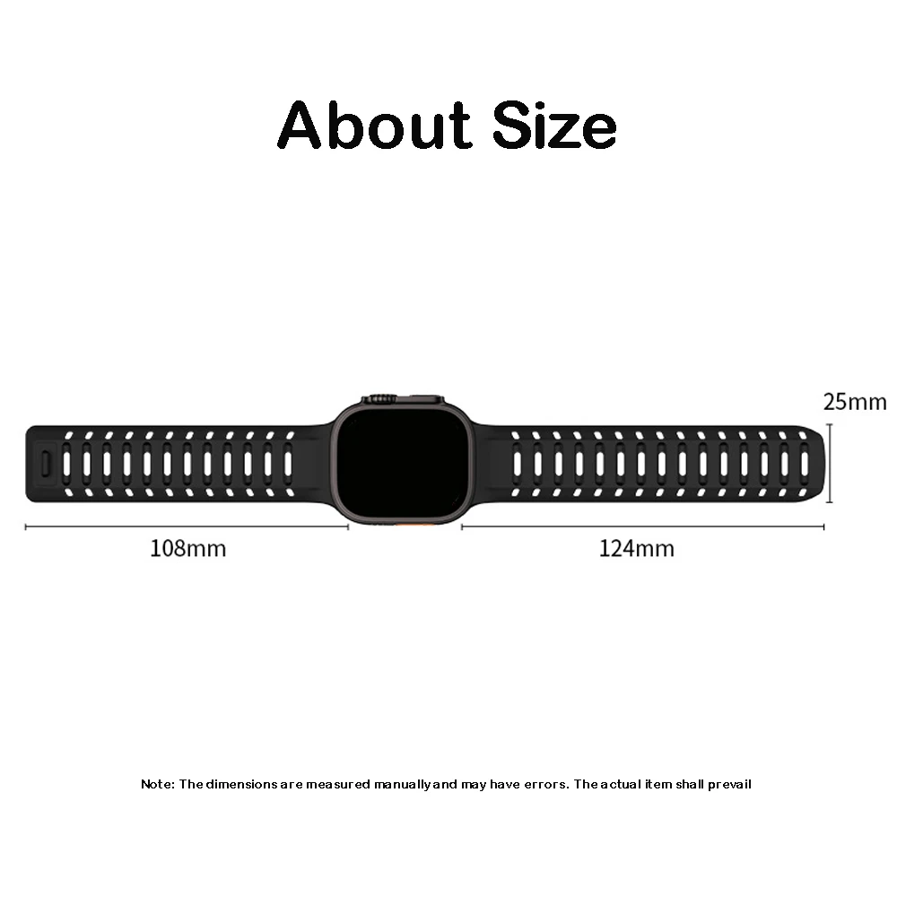 Silikonarmband für Apple Watch 42/44/45/46/49 mm, atmungsaktives Magnetblock-Armband für iwatch ultra/2 Serie 10/9/8/7/6/5/4/SE