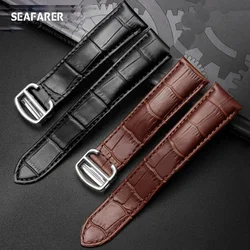 18mm 20mm 22mm Leather Strap for Omega Watch Speed Seamaster Band Straps Men Deployant Clasp Black Brown Watchband Bracelet Belt