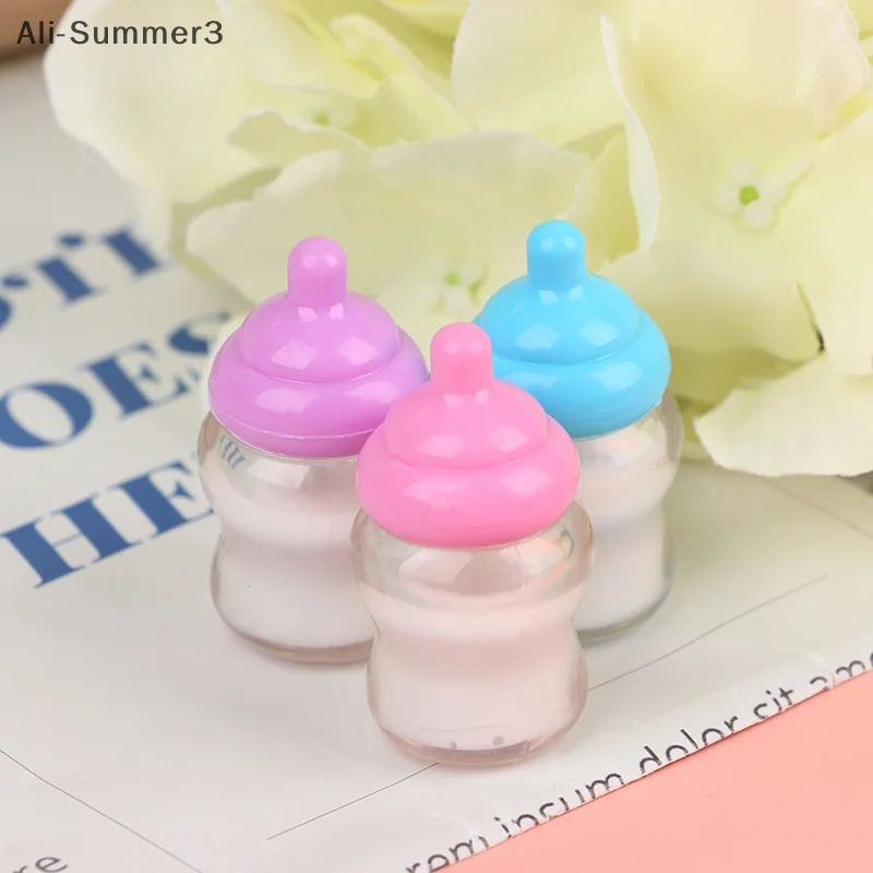 1Pc Kids Pretend Play Games Toys Mini Nipple Baby Doll Pacifier Bottle For Doll House Feeding DIY Accessories Random Color