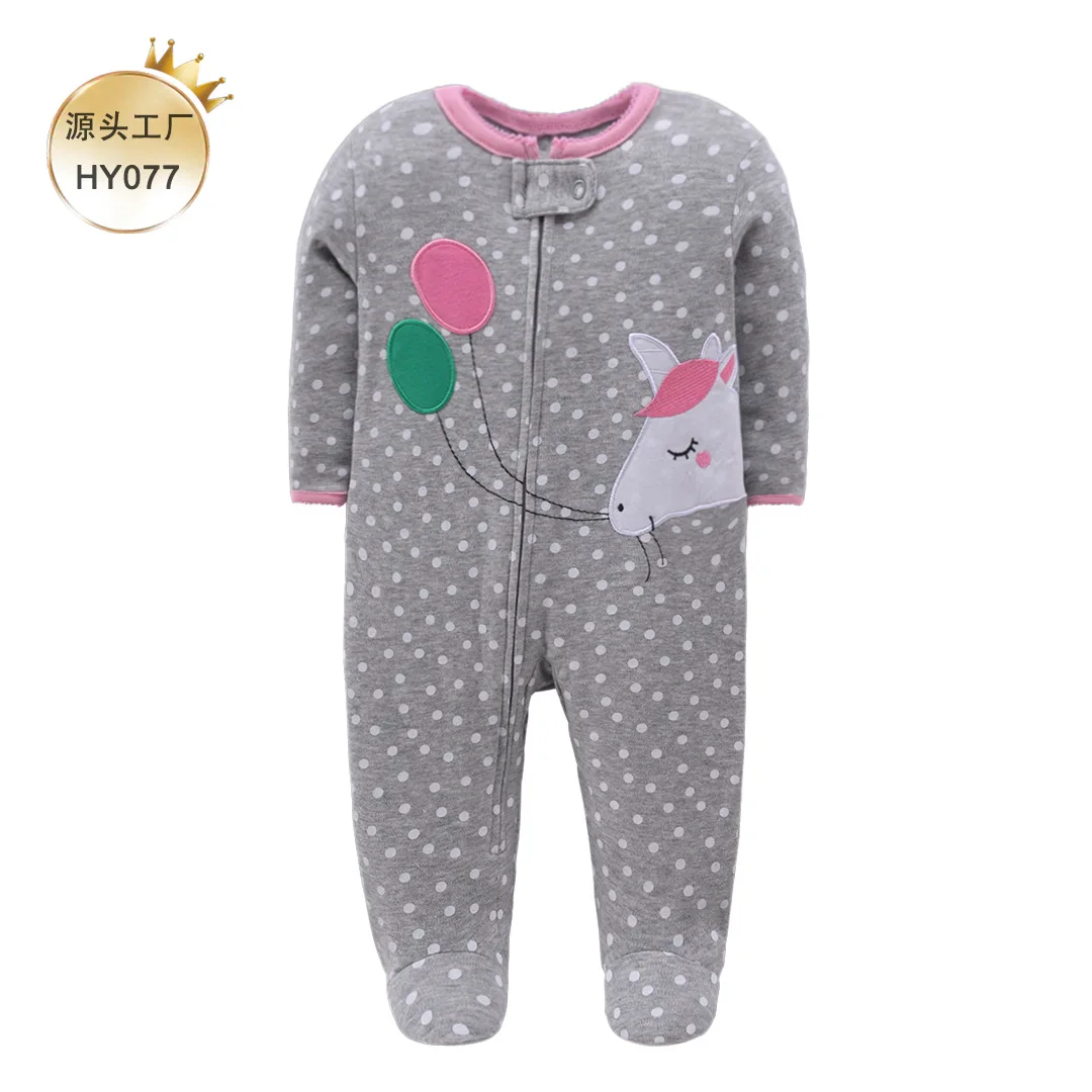 New Baby Pajamas Zipper Cotton Romper Foot Cover Newborn Boys Jumpsuit Bebe Items Girls Outfit 0-12m