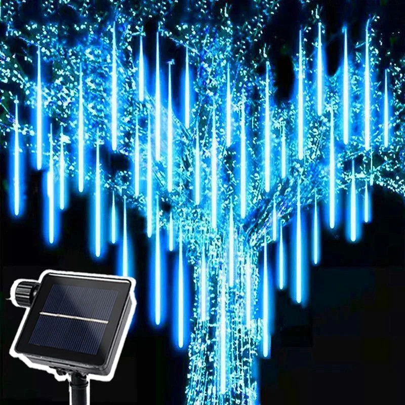 30/50cm Solar LED Meteor Shower Light Holiday String Light Waterproof Fairy Garden Decor Outdoor Led Street Garland Christmas