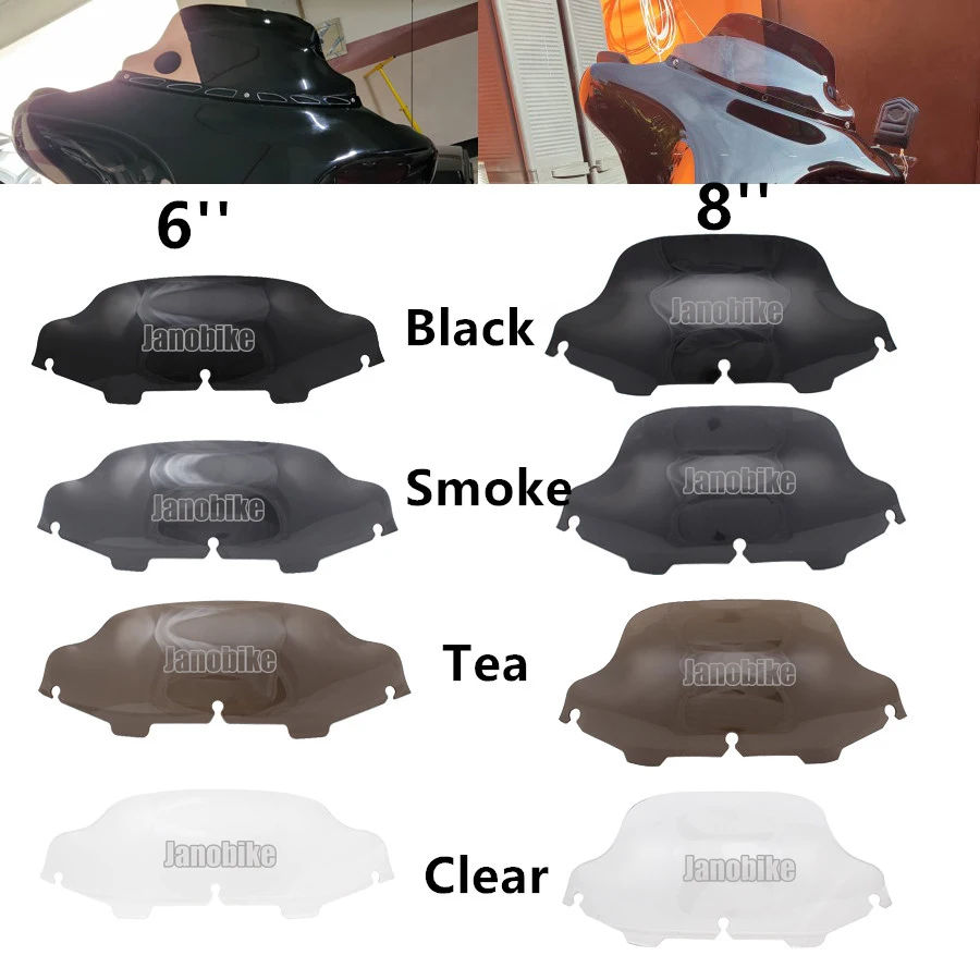 Motocykl 6 ''8'' fala szyba przednia szyba kompatybilna z Harley Electra przemieszczanie się po ulicy FLHX Touring CVO 96-13