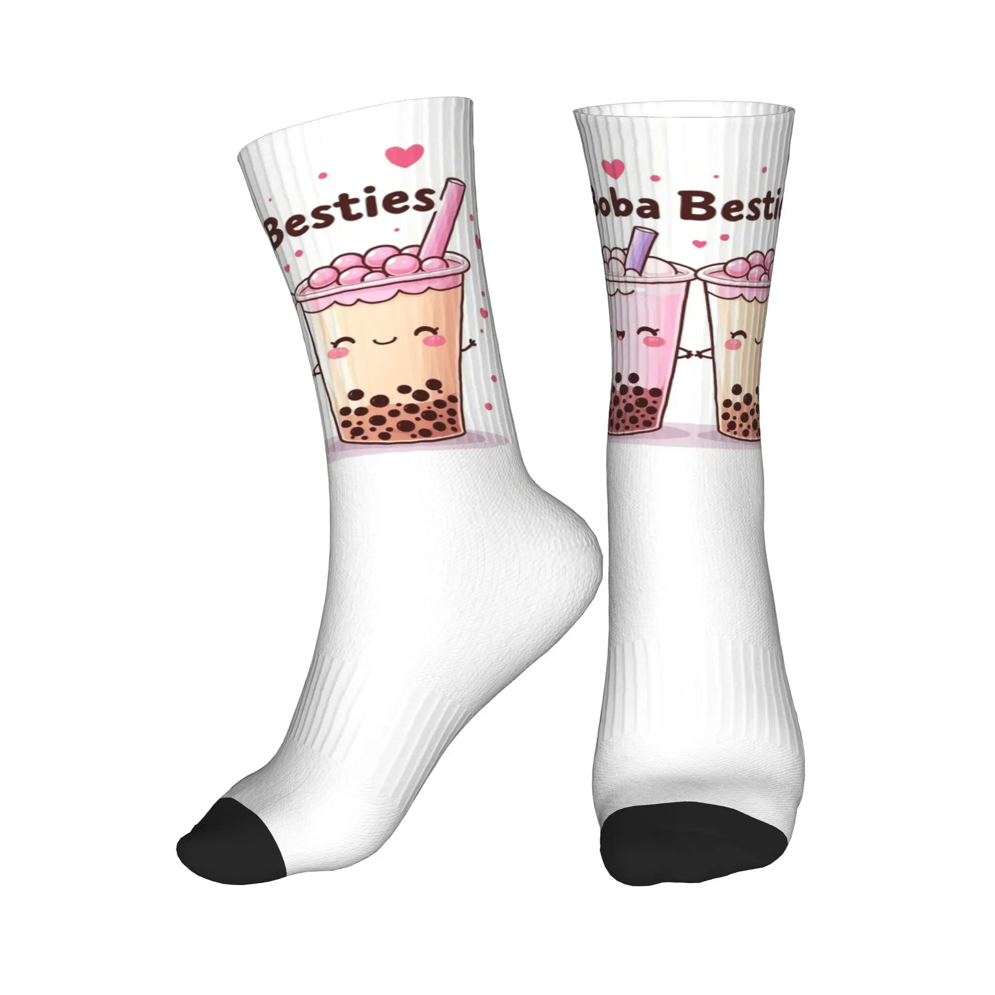 

Всесезонные носки All Seasons Boba Besties: милые, кавайные, в стиле бабл-ти, спортивные, средней длины, влагоотводящие, для мужчин и женщин