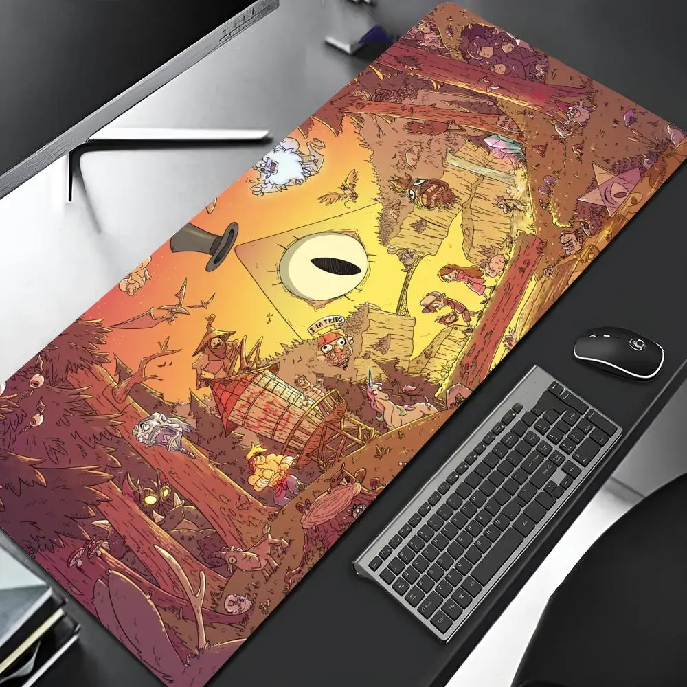 Gravity Fall Mouse Pad Gaming Locking Edge Big Computer Gamer Large Rubber Art Mousepad Cool Laptop Desk Mat