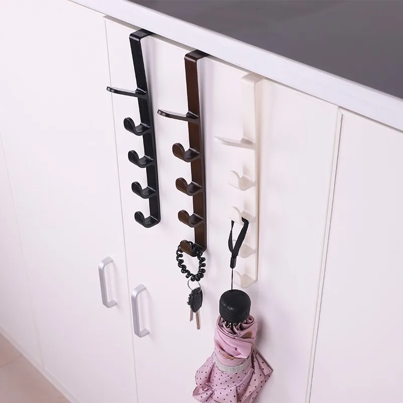 Plastic Rails Organization Hooks Bedroom Door Hanger Clothes Hanging Rack Home Storage Over The Door Purse Shelf for Bags