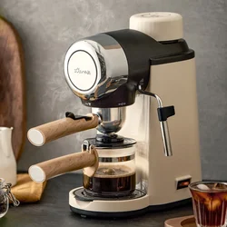 Coffee machine household small Italian semi-automatic office all-in-one machine American hand grinding coffee pot