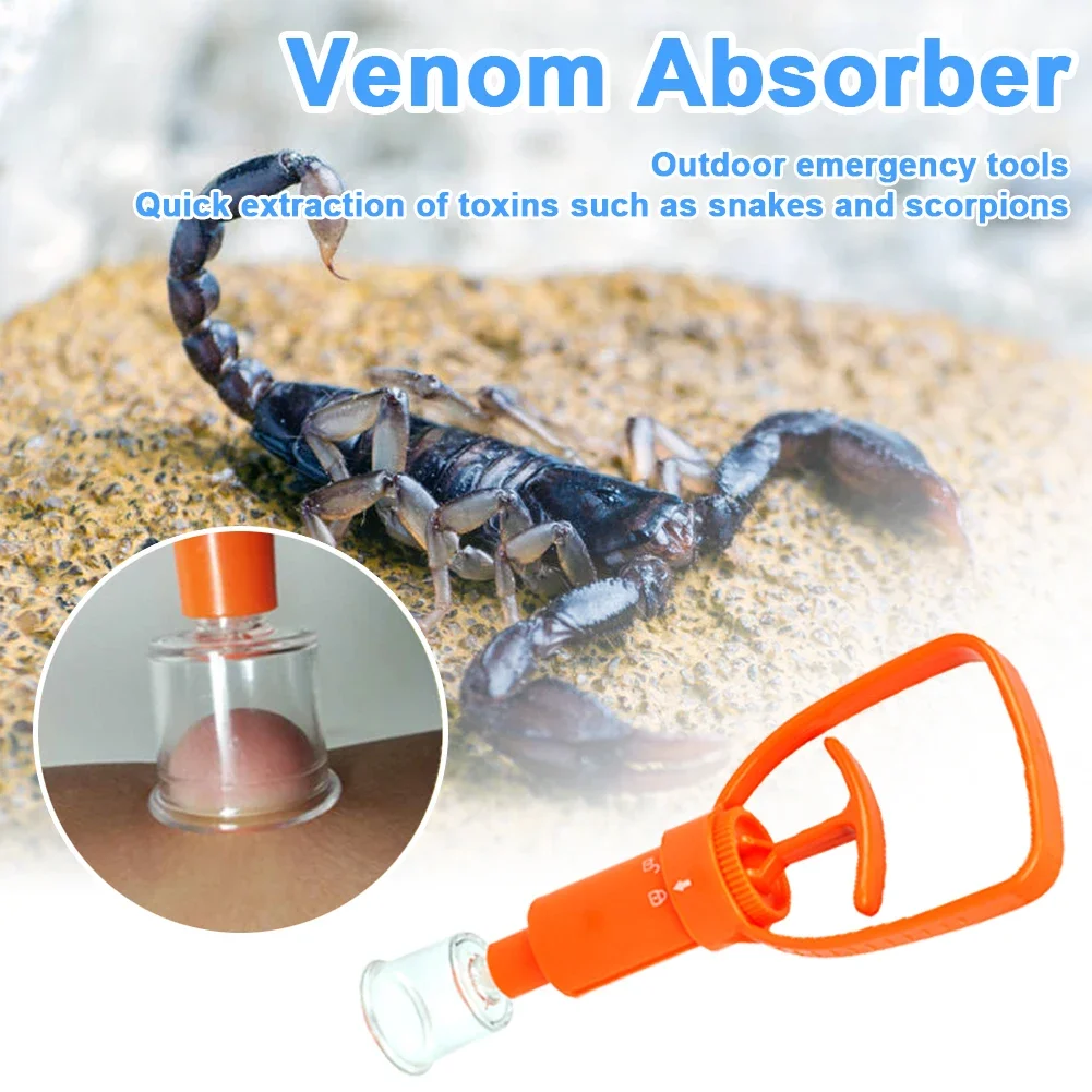 1-3PC Safety Venom Protector Extractor Snake Mosquito Bee Bite Vacuum Suction Pump Outdoor Survival Camping Extractor Tools