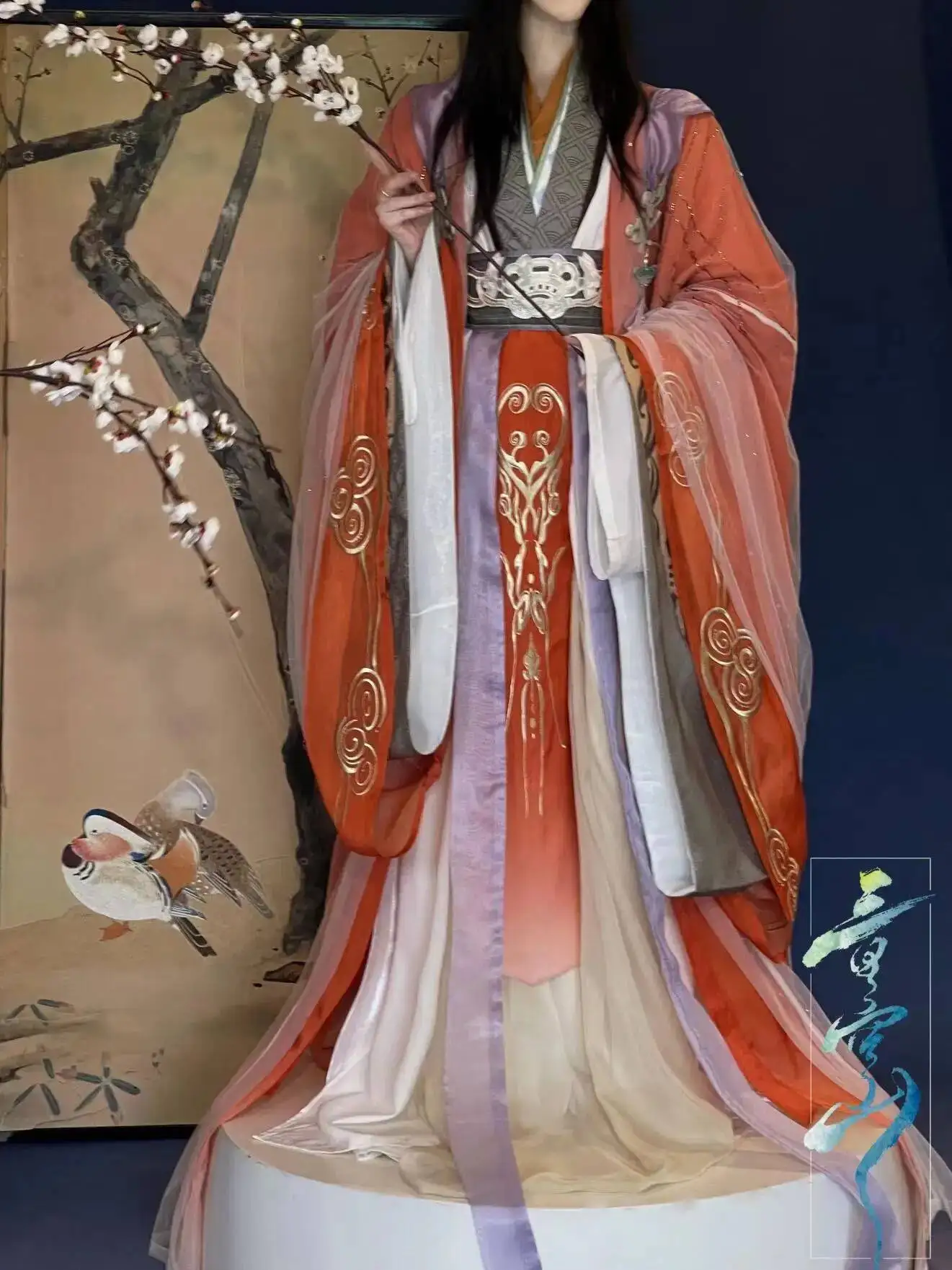 

Yuan Anime Game Code Name: Yuan Zhuo Antiquities Хэллоуин Карнавал Роль Косплей Костюм Полный комплект Han Fu Хэллоуин