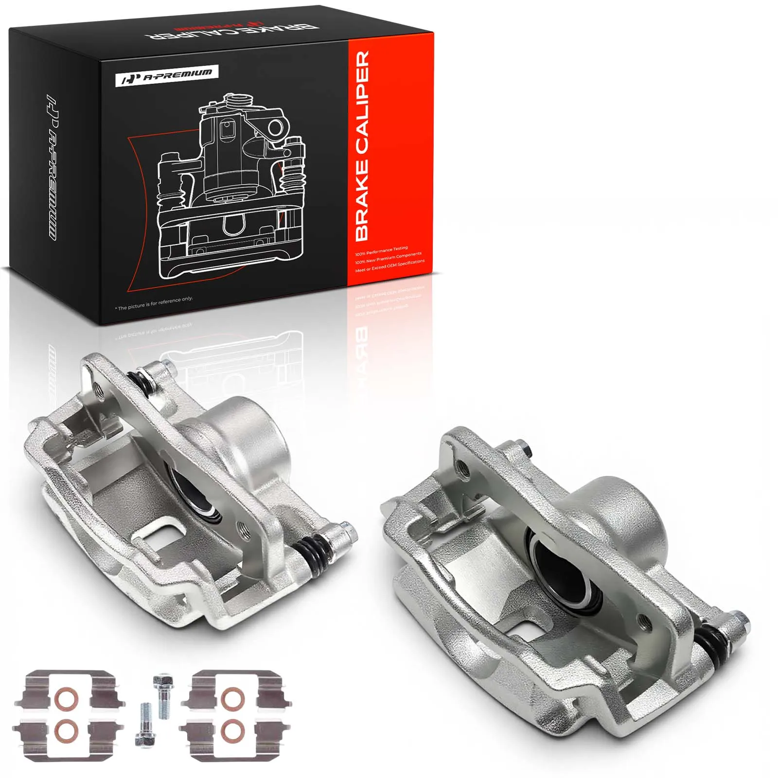 A-Premium Pair Front Brake Calipers with Bracket for Honda Civic 1996-2011 Insight 2010-2014 Acura EL 1997-1999