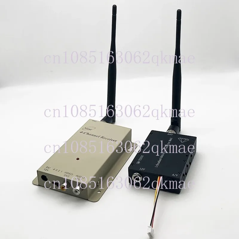 1.2g5w High-Power Wireless Audio and Video Transmitter 1.2G Wireless Surveillance Video Transmission Transmit Receive Unit