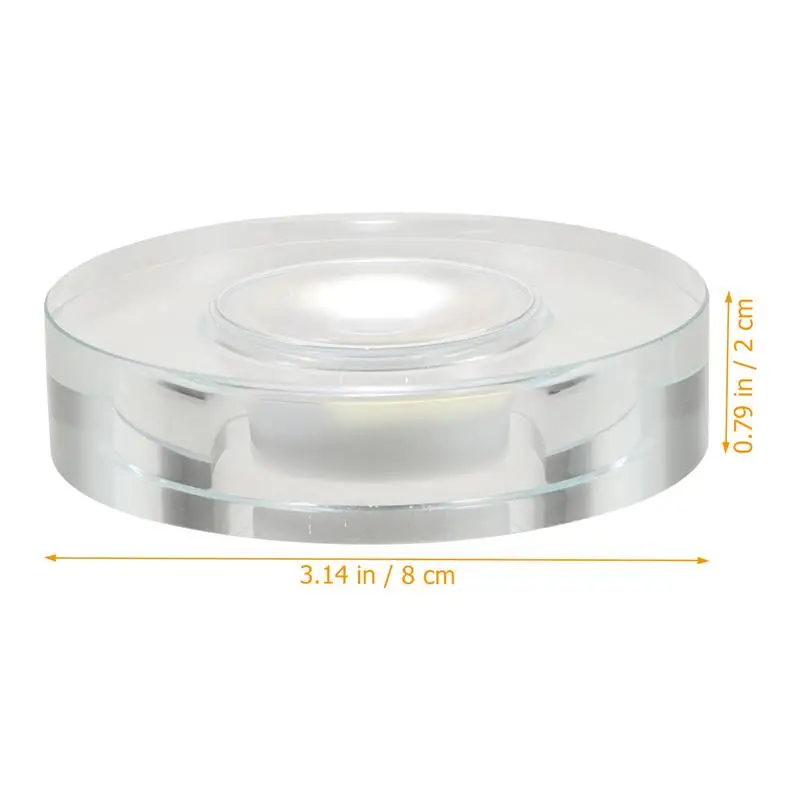 Imagem -02 - Base de Exibição de Bola de Cristal Led Luz Rotativa Suporte Esfera Pedra Estatueta Titular Usb Recarregável Decoração para Casa