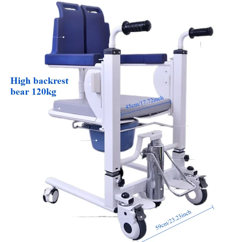 120Kg high multi-function 5 in 1 hydraulic lift shifter paralyzed elderly lift transfer disabled toilet chair household lift