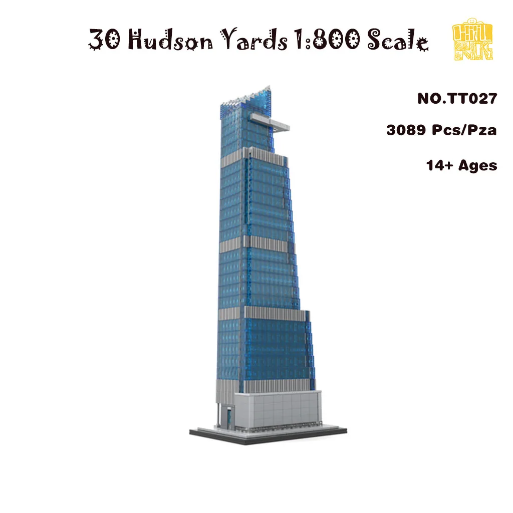 

MOC TT027 30 Hudson Yards 1:800 Scale Model With PDF Drawings Building Blocks Bricks Kids DIY Toys Birthday Christmas Gifts