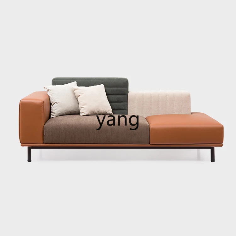 Lmm fabric color matching three people ins style office 3 people 4 people living room light luxury sofa