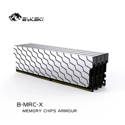 Bykski B-MRC-X DDR5 RAM mémoire dissipateur thermique Plein Rouge Cuivre Dissipation Thermique Refroidisseur Argent Avec Armure