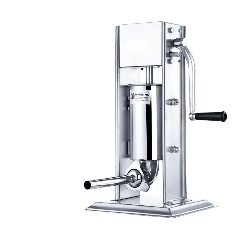 3L Vertical Sausage Stuffer Manual Meat Filler Kitchen Tool for Homemade Salami Ham Processing Hygienic Stainless Steel