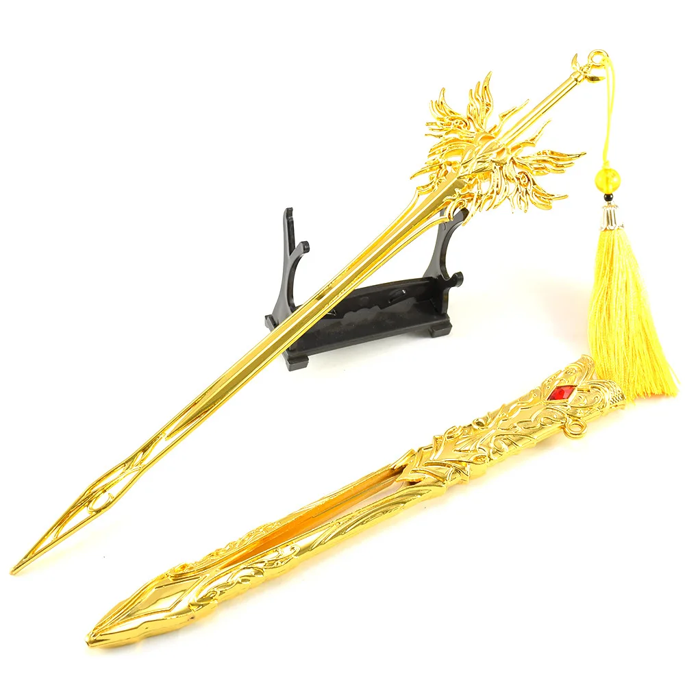 Soul Land Geïnspireerd Angel Sword 30cm Qian Renxue Goddelijk Artefact Full Metal War Craft Celestial Armory Display Gift