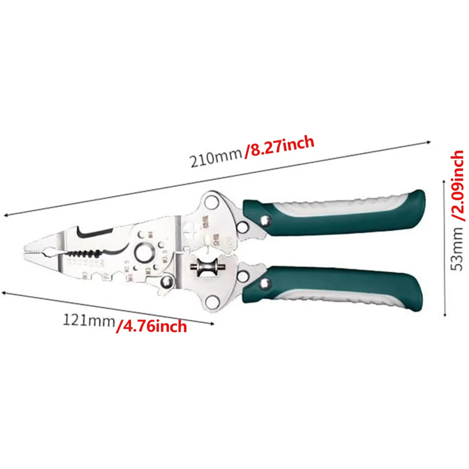 1Pc Wire Stripper Multi-Function Foldable Professional Wire Stripper Stainless Steel 21*5.3cm For Wire Winding Cutting Wrench