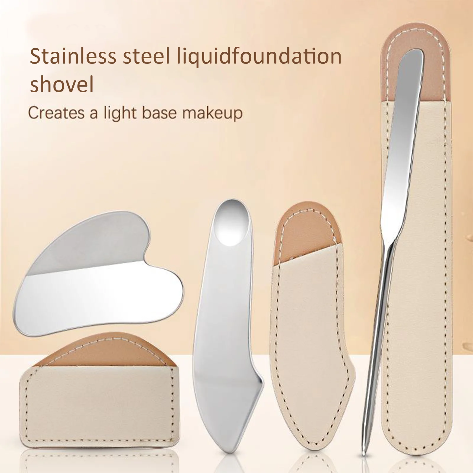 1-3PCS Stainless Steel Foundation Spatula Mask and Eye Cream Spoons Multi-functional Facial Scraping Metal Beauty & Skin Care To