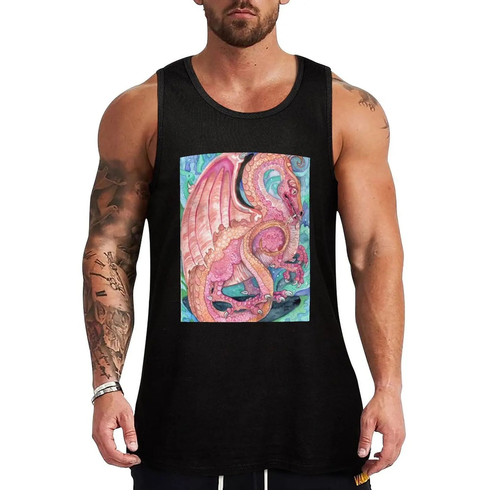 Lunarian Flight of Dragons Tank Top bodybuilding men clothes sports clothes for men