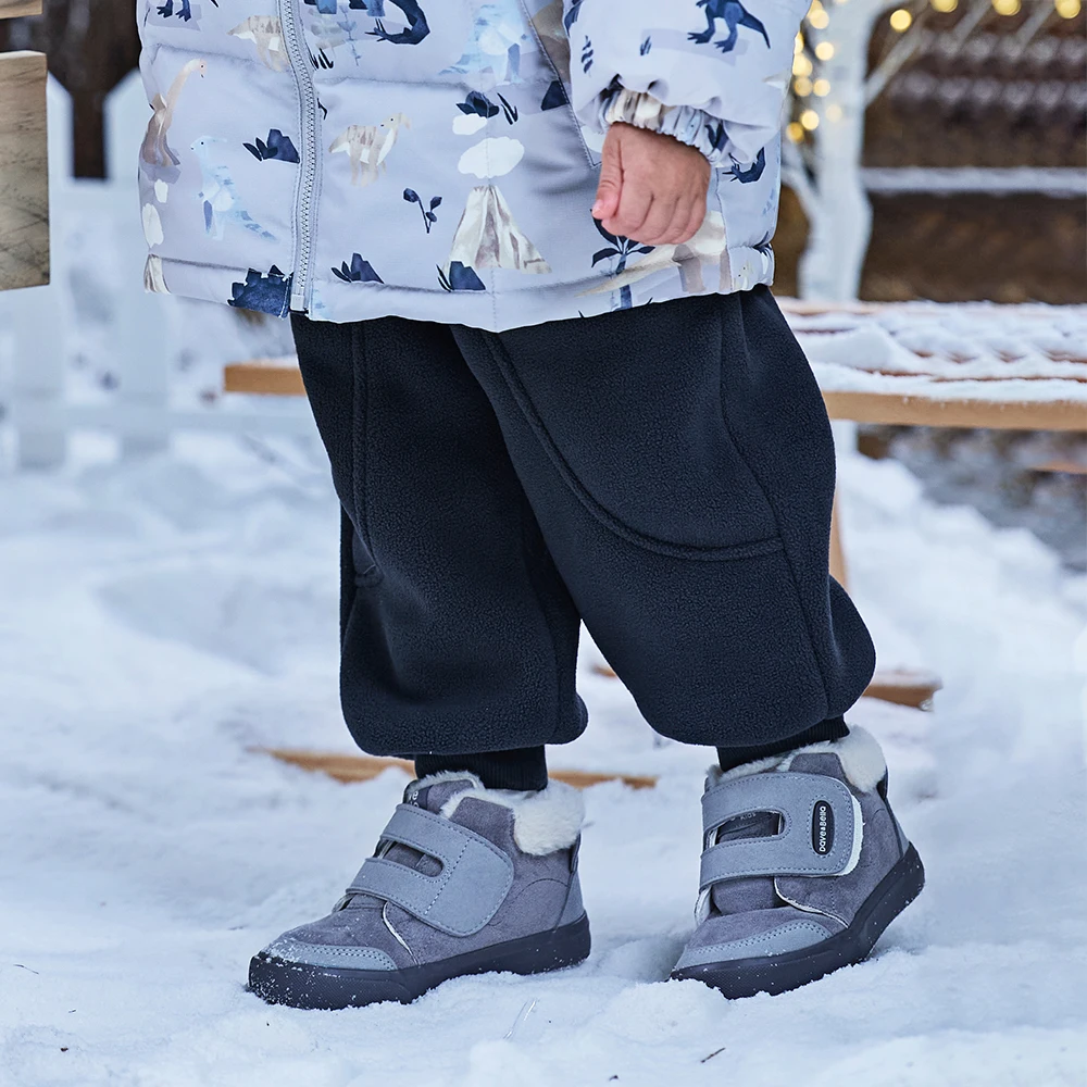 Dave Bella Children Autumn Winter Polar Fleece Thicken Pants Girl Elastic Waist Casual Sports Jogger Warn Trousers DB4254118