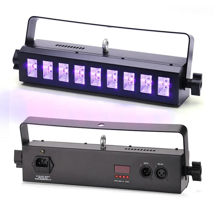 9x3w uv black light uv bar par light สําหรับ DJ disco blacklight party วันเกิดงานแต่งงานแสงเวที