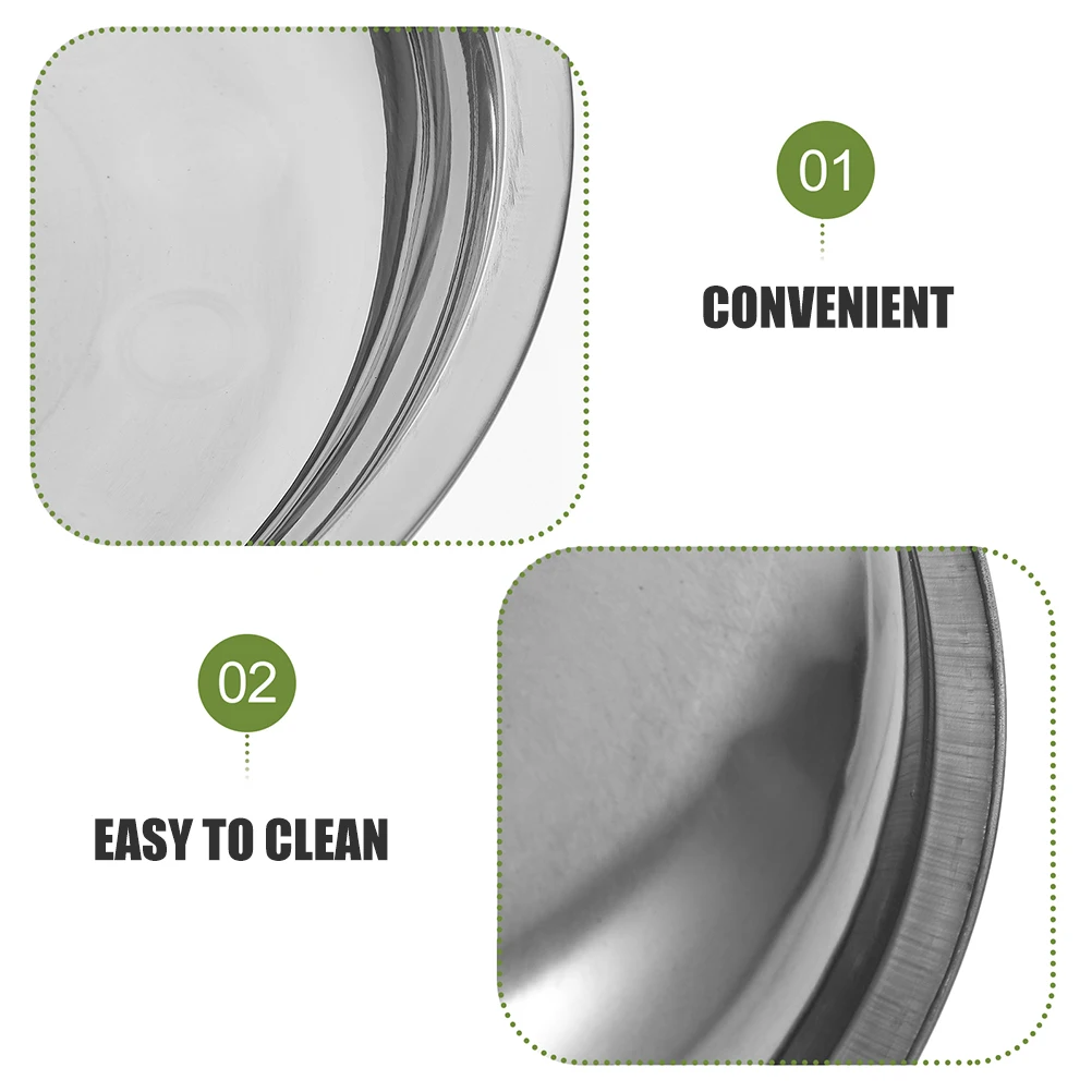 

4PCS Stainless Steel Pet Bowls Cat Food Dish Wide Kitten Bowls Plates Easy Hygiene Safety