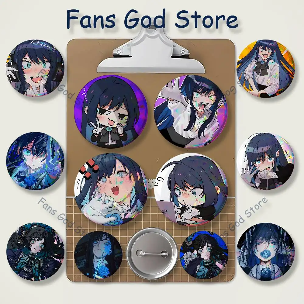 Virtual Singer A-Ado Badges Creative Tinplate Button Pins Brooch Creative Quotes Badge Clothes Backpack Jewelry Fan Merchandise