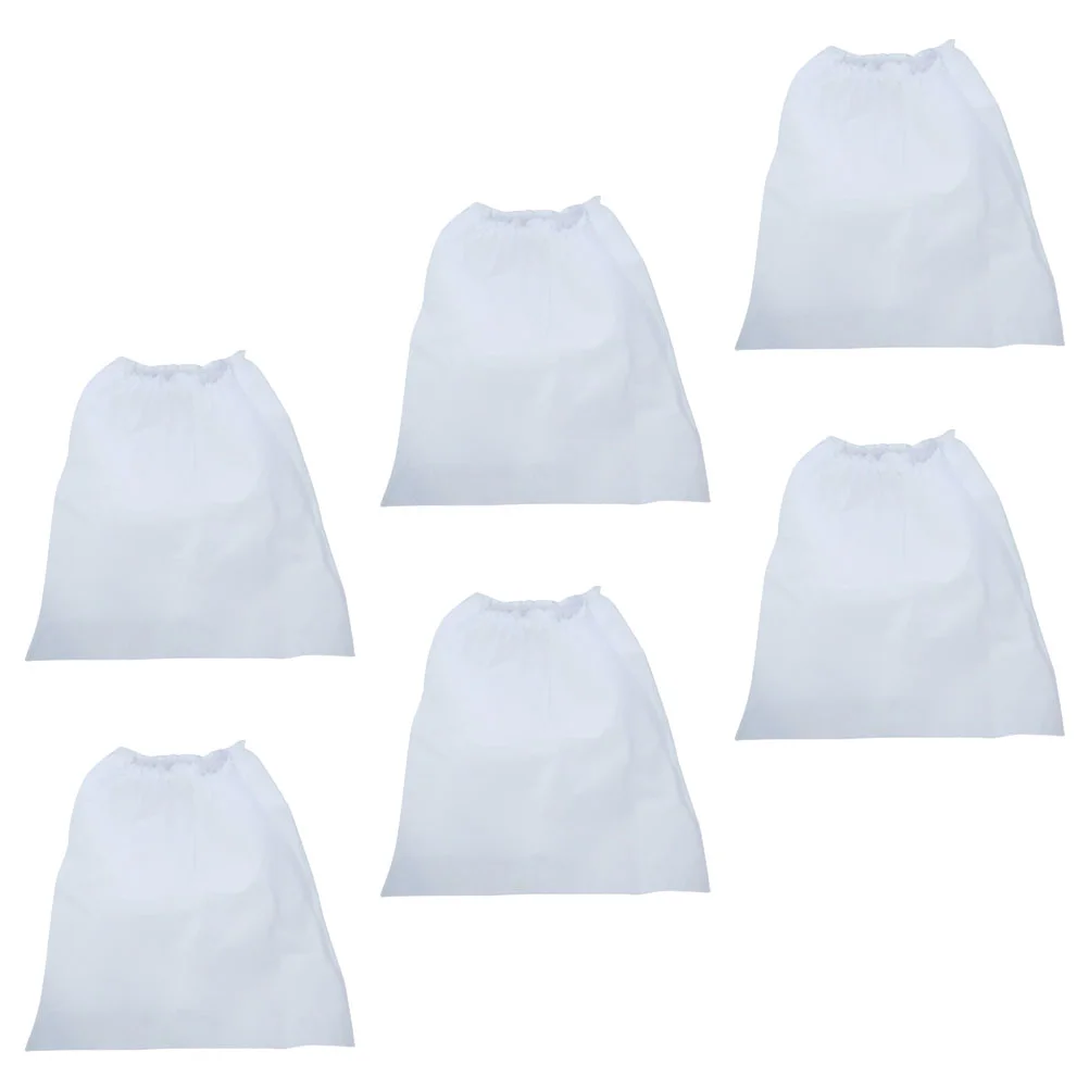 

6 Pcs Nail Dust Collector Storage Bag Vacuum Cleaner Replacement Collection Bags White Manicure Fan Covers