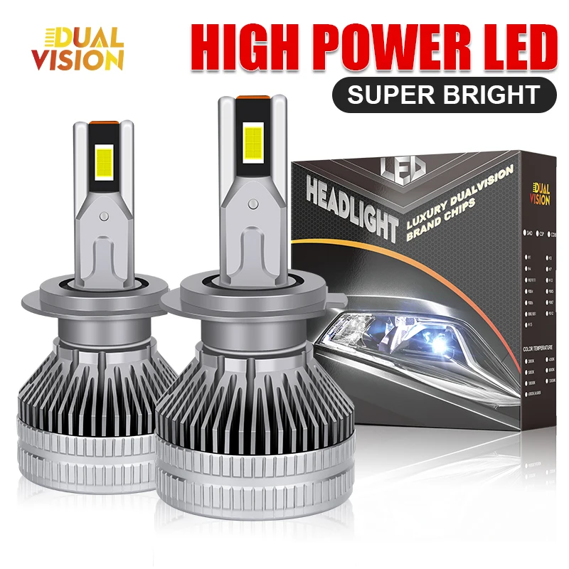

Dualvision H7 H4 H11 LED Headlight 300W High Power H1 H8 H9 HB4 HB3 9005 9006 9012 Turbo Lamp 6000K White Car Light