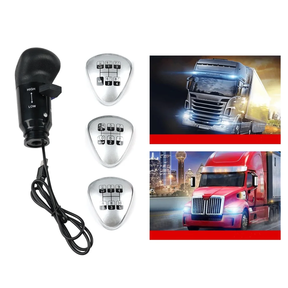 High Low Gear Shift Knob For Logitech For G25 G27 For G29 G920 Racing Simulator Wheel USB Lever For ETS2 For ATS Truck Game PC