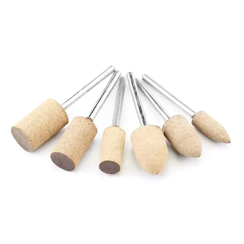 Skórzana głowica szlifierska 3mm Shank polerowanie tarcza szczotki polerskiej do narzędzi obrotowych Dremel usuwanie rdzy gratowanie polerowanie