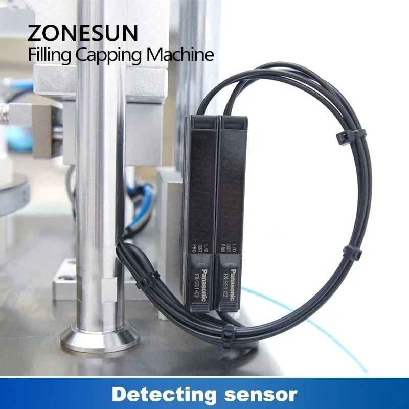 ZONESUN ZS-XBFC25S 3 in1 Automatic  Vial Reagent Sample Tube Container Filling Capping Machine Atuo Feeding Screw Cap