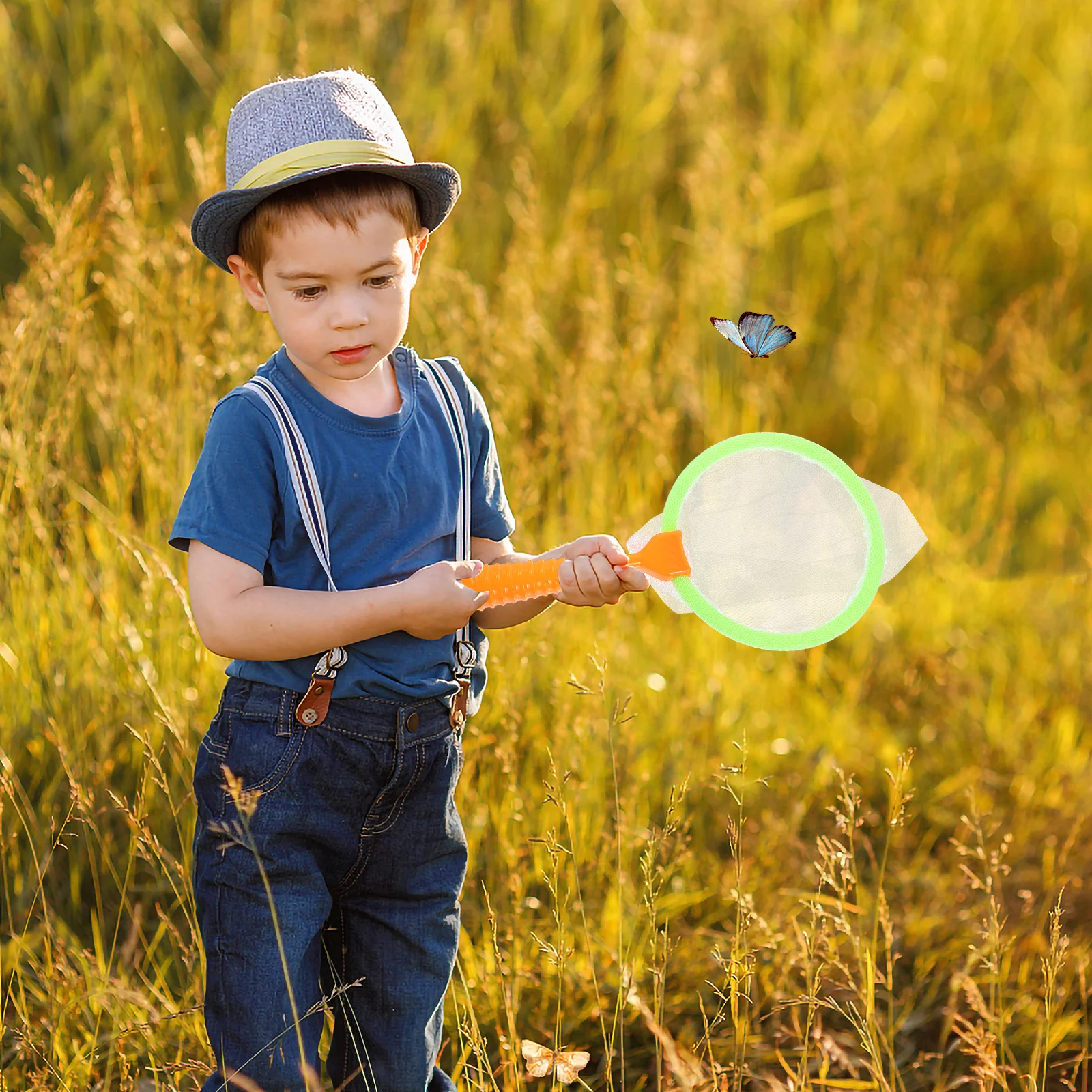 Grands filets de capture en plastique pour enfants, ergonomiques et légers, pour collecte d'insectes, outils de parc de bain, 4 pièces