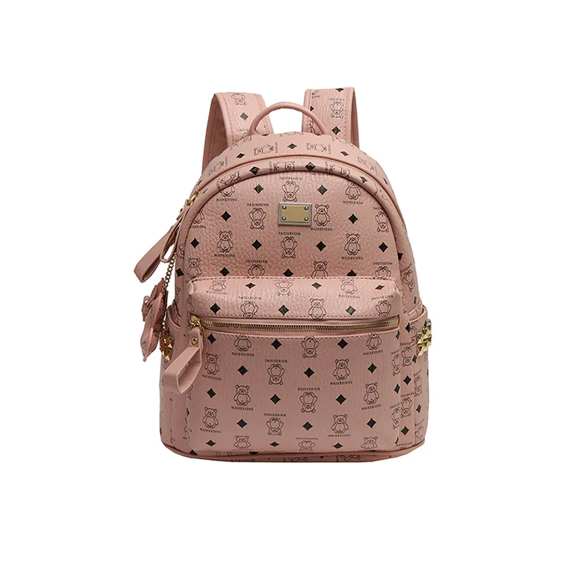 Mochila de gran capacidad con letras impresas personalizadas para mujer, bolso de viaje de moda para mujer, bolsos casuales y de viaje