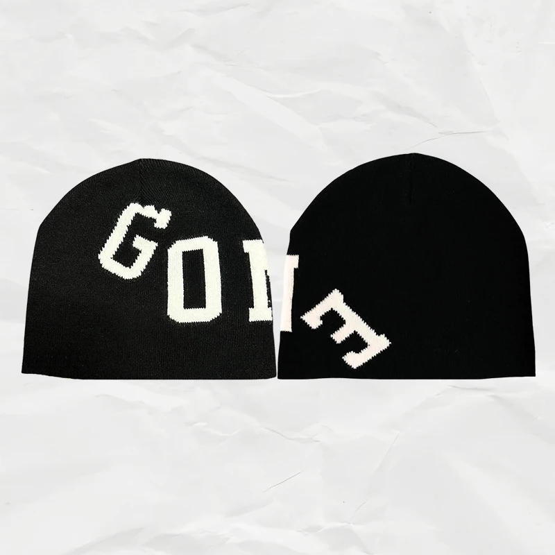 American street ins style knitted hat unisex casual fashion letter Jacquard pattern 2026 new minimalist trend cold hat