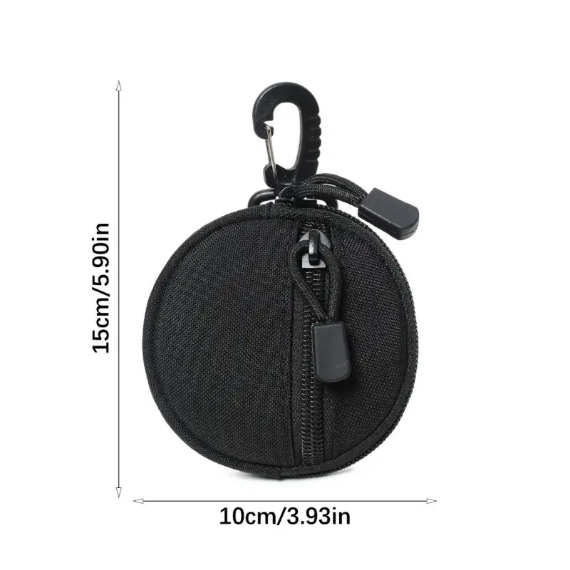652F Leichte, runde Taschen-Organizer mit Karabinerhaken, Reißverschlüssen, Haltbarkeit, Polyester-Konstruktion, runde Box – Detail 6