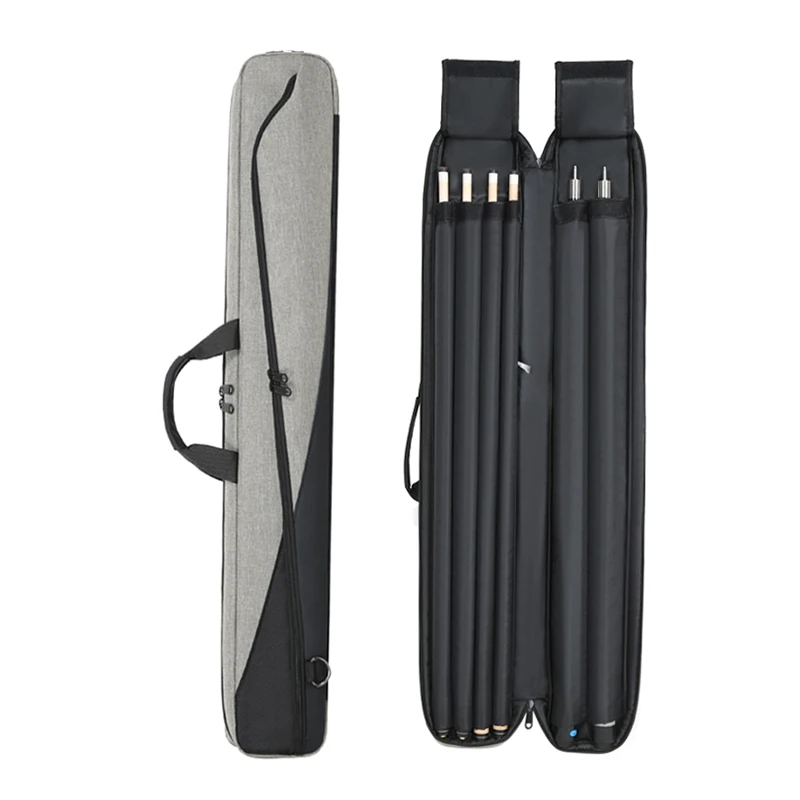 Wholesale Waterproof Snooker Cue Bag with 6 Holes Adjustable Shoulder Carry Soft Case for Pool for Billiard Cue Storage
